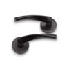 Infinity Decor Pair of Twisted Lever Latch Door Handles on