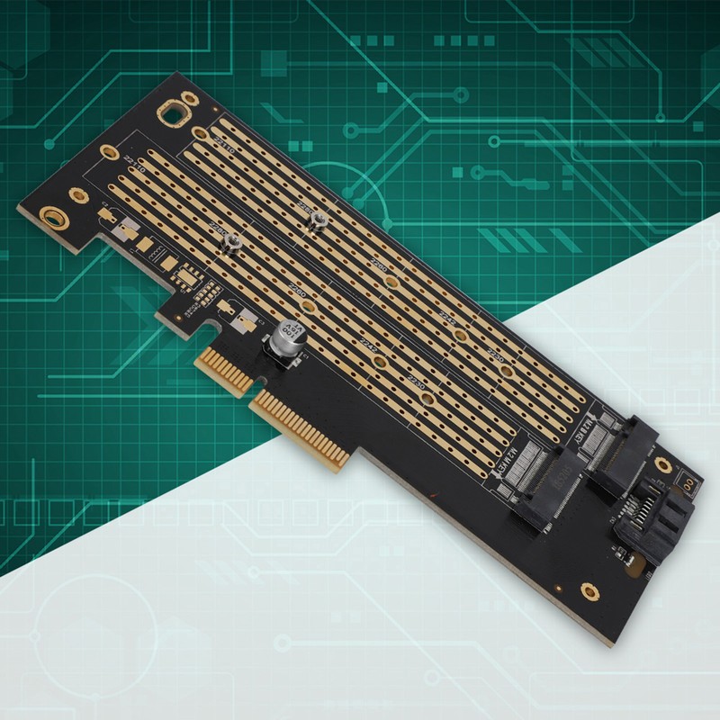 PCIE to M.2 SATA+NVME Dual Disk Expansion Card for 2230