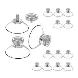 Suction Cup 15 Suction Cups Diameter 50 mm M5 Thread, Suction Cup with Thread, Transparent Suction Cups with Knurled Nut, Window Suction Cups, Large Suction Cup