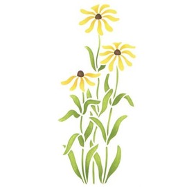 Designer Stencils Black-Eyed Susans Flower Wall Stencil SKU #757