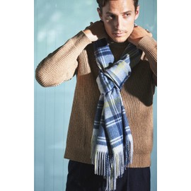 GILDARA CH70 Cashmere 100% Tartan Check Stole, Large, Women's, Men's, WEST POINT MILITARY (DW05)