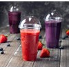 HOT BARGAINS 100 X Smoothie Cups with Lids Milkshake Cups