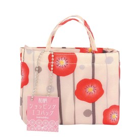 Kurochiku Japanese Pattern Shopping Eco Bag, Flower Housing Plum
