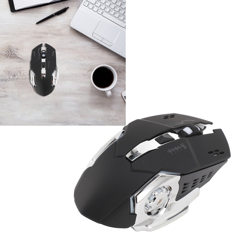 2.4GHz Wireless BT Mouse Dual Mode Silent Easy Operation Ergonomic