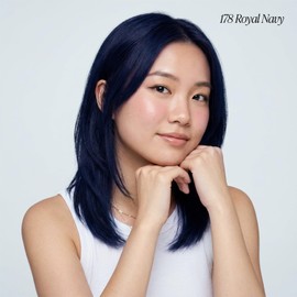 Adore Semi Permanent Hair Color (178 Royal Navy) | Vegan & Cruelty-Free Blue Hair Dye | No Ammonia, No Peroxide, No Alcohol | 4 Fl Oz (Pack of 1)
