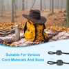 PATIKIL Plastic Cord Lock, 10 Pack Double Hole Spring Cord