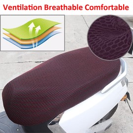 MOCNT Motorcycle Seat Cover Non-Slip Motorcycle Seat Cover Waterproof Motorcycle Seat Cover Seat Cover Seat Covers Cushion Cover Seat 3D Breathable Red XL