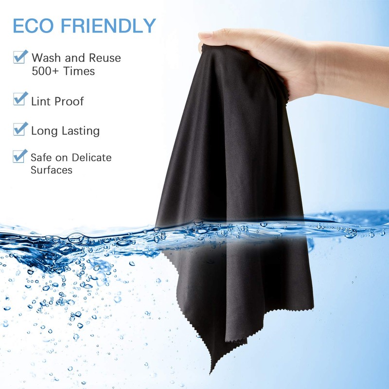 Frienda 12 Pack Large Microfiber Glass Cleaning Cloths 12 x