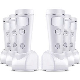 Enhon 4 in 1 LED Rechargeable Plug in Flashlights, 6 Pack LED Emergency Lights for Home Power Failure Emergency, Plug in Power Outage Light, Power Failure Light with Motion Detection (White)
