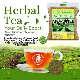 Moronel TEA (4 onzas) | Té de hierbas Moronel de primera calidad | Te Planta de la Vida - Synadenium Grantii | Wildcrafted | 100% Natural