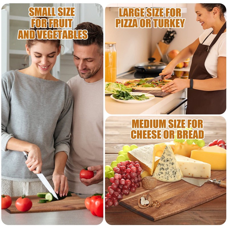 12 Packs Cutting Board Set Plain Chopping Board with Handles
