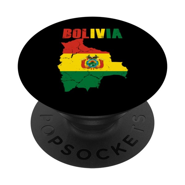 Bolivian Flag Football Vintage Fan Soccer Team Pride Map PopSockets