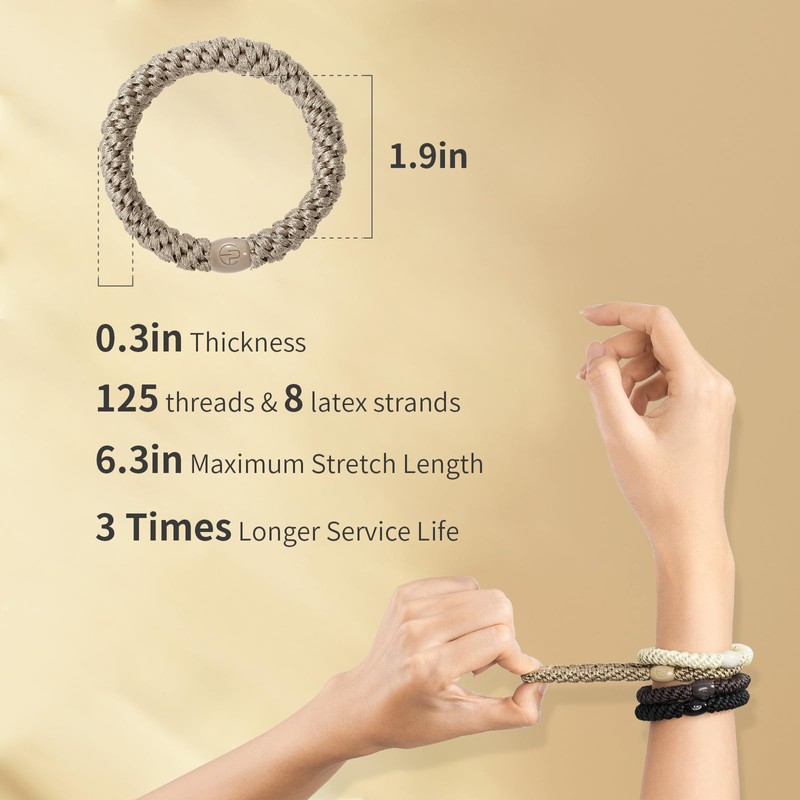 EVITA PERONI 12 Pcs Hair Ties, High Elastic Ponytail Holders,