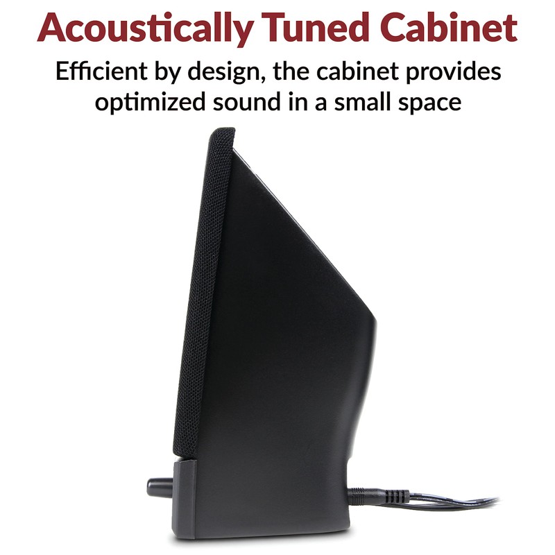Cyber Acoustics CA-2014 Computer Speakers, Full Stereo Sound, Convenient Controls,