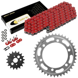 Caltric Red O-Ring Drive Chain & Sprockets for Kawasaki VN800 Vulcan 800 Drifter 99-06