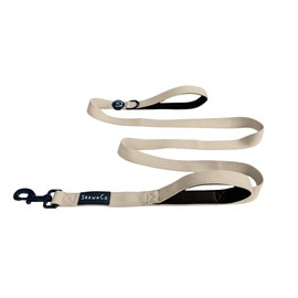 ShawnCo Dream Walk Dog Leash- Premium, Nylon Pet Leash with Soft Neoprene Handle for Small, Medium and Large Dogs (Driftwood, M/L 6FT w/ 2 Handles)