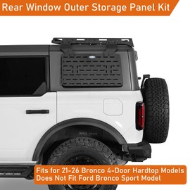 u-Box Bronco Rear Window Molle Panel Exterior Storage for Ford Bronco 4-Door Hardtop 2021-2026