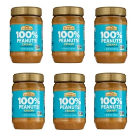 Crazy Richard’s 6 Pack Crazy Richard's All-Natural Creamy Peanut Butter 16 oz Jars  Shelf-Stable