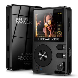 HIFI WALKER H2-128GB MP3 Player Bluetooth 5.2 Hi Res Music Player Flac Digital DSD Lossless Audio Player High Resolution Portable DAP Player, Two-Way Bluetooth, 128GB SD Card+Expandable Memory