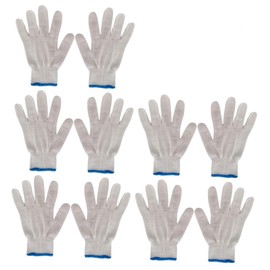 Operitacx 10pcs Wearproof Cotton Yarn Gloves Durable Protective Gloves for Construction Machinery Maintenance Home Workshop Breathable Skid Resistant for Labour Protection