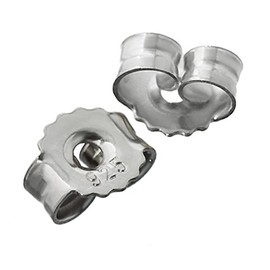 NKlaus 1 pair 925 sterling silver 5.2 mm mating studs for silver stud earrings ear stoppers pousettes ear nut butterfly clasp hole: 1.1 mm 4817