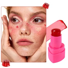 Cooling Water Jelly Tint Blush, Monochromatic Multi Stick, Hydrating & Bouncy Jelly Texture, Long Lasting Waterproof Light Multi Stick Face Makeup, for Cheeks Eyes Lips, for All Skin