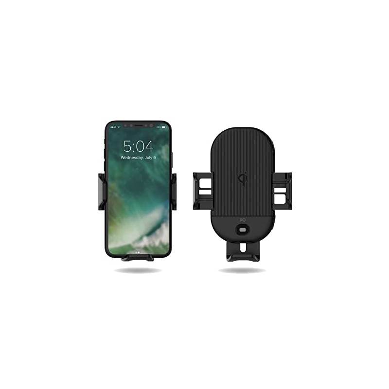 XQISIT Premium Wireless Car Charger 2in1 Qi Holder with Infrared
