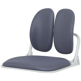 Duorest 【Dual-Backrests】 Ergonomic Floor Chair with Back Support - Meditation Chair, Floor Gaming Chair, Reading Chair, Floor Chairs for Adults, Foldable Chair (Grey)