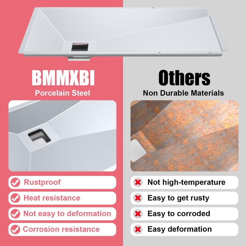 BMMXBI D010021002 Grease Tray Replacement Parts for Monument Grills 4-Burner