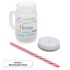 Printplanet Drinking Glass with Handle and Straw – TM) Printed
