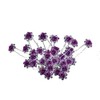 WedDecor 40pcs Purple Wedding Hair Pins with Crystal Rose Flower