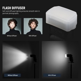 NEEWER Flash Diffuser for Square Head Speedlite Flash, Snap On PC White Speedlight Light Modifier Diffusion Panel for Z760 NW760 NW700 NW620 NW600 NW655 NW635II NW645II NW-670, 750II, FA002
