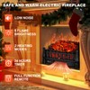 Electric Fireplace Logs Inserts Heater with Infrared Remote Controller 5