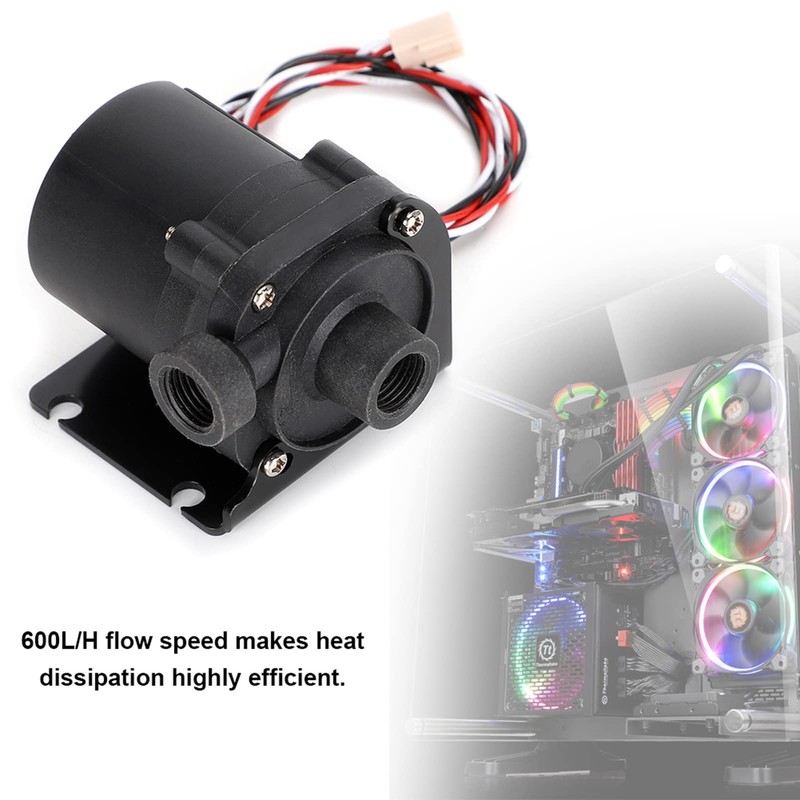 12v Brushless DC Pump, G1/4in Mini Computer, 600LH 3600RPM Rotate