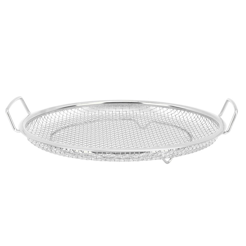 Stainless Steel Fruit Basket Double Handles Metal Mesh Drain Round