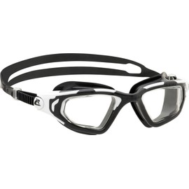 CRESSI Unisex Adult Vortex Innovative Swimming Goggles with Advanced Performance, Offering Comfort and Unique Versality, Black/White Clear Lens, One Size