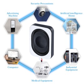 CQRobot 2 Pieces/1 Pair 35 mm * 25 mm * 6.8 mm Side Sound 4 Ohm 2 Watt / 3 Watt Rectangle Cavity Speaker, JST-PA 1.25 mm 2-Pin Interface Wire, for Computer Electronic Project Application Components.