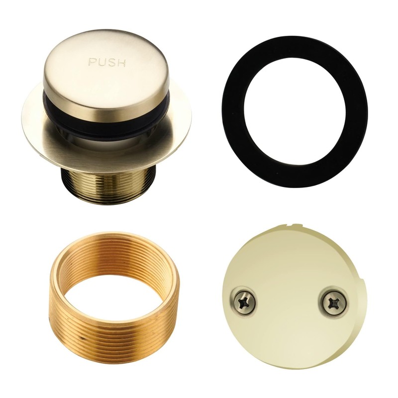 Gold Brushed Tub Drain Tip-Toe Tub Trim Set Conversion Kit