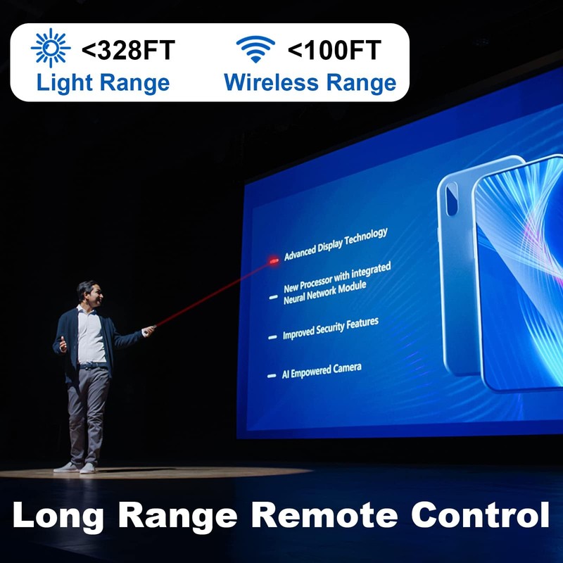 USB-C/USB-A PPT Pointer for Presentation Clicker PowerPoint Wireless Presenter Remote,