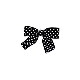 Reliant Ribbon Grosgrain Dot Twist Tie Bows - Large Bows, 7/8 Inch X 100 Pieces, Black