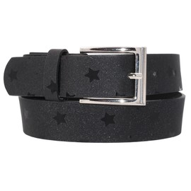 EANAGO Sparkle Star Belt for Children - Sparkling Children's Belt - Glitter Belt - Modern Belt for Children - Children's Belt Girls - Children's Belt, black, One size fits all
