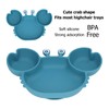 3pcs Toddler Divided Plate Set Silicone Baby Suction Plate Anti