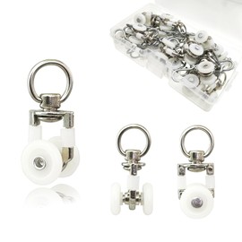 TSBS 20 Pack Ceiling Curtain Rollers, Sliding Track Gliders with Wheel Roller, Ideal for Room and RV Dividers