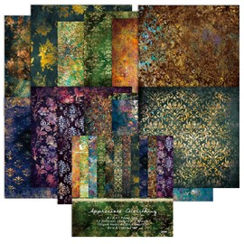 Aesthetic Origami Paper Scrapbook Paper Pad 6"*6" - 24 Sheets Small Single-Sided Colored Patterned Paper Decorative Craft Paper for DIY Junk Journal Craft Paper.(Appreciate Everything)