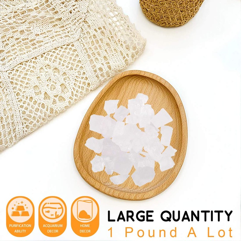 Rustark 1 lb Clear Quartz Stone 1'' Large A Grade