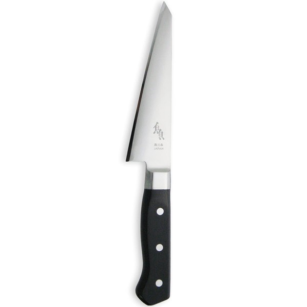 Nagao Fish Sabaki Knife, Small, Blade Length: 5.7 inches (145 mm), Molybdenum Vanadium Steel, Single Blade, For Left Hand, Made in Japan