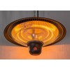 Hiland HIL-PHE-1500BR Electric Gazebo Indoor/Outdoor Heater with LED/Remote, 1500 Watts,