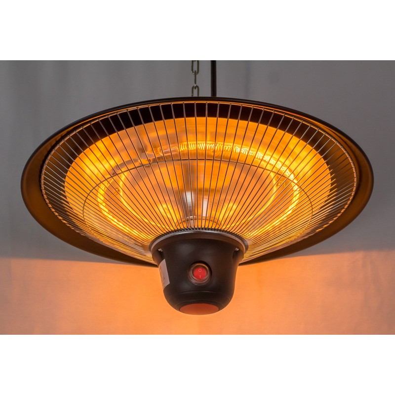 Hiland HIL-PHE-1500BR Electric Gazebo Indoor/Outdoor Heater with LED/Remote, 1500 Watts,