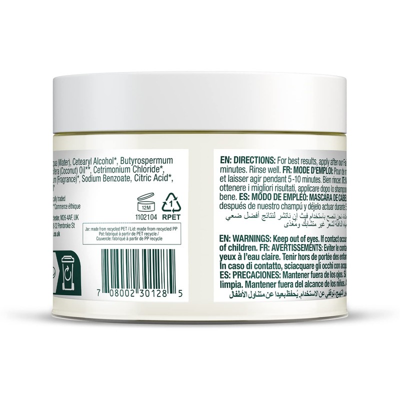Faith in Nature Natürliche Kokos-Haarmaske, feuchtigkeitsspendend, vegan, ohne Tierversuche, ohne