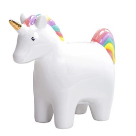 Queen-b Piggy Bank Unicorn Interior Decorative, Stylish, Cute, Piggy Bank, Unicorn Figurine, Object, Decorative, Creative, Birthday, Gift, Celebration (White)